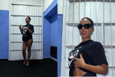 Bella Campos chama a atenção de internautas com fotos 'sem calça'