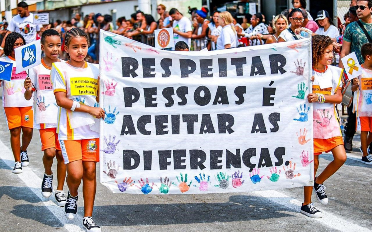 Alunos da escola municipal Pedro Antônio ressaltou a importância de se respeitar as diferenças