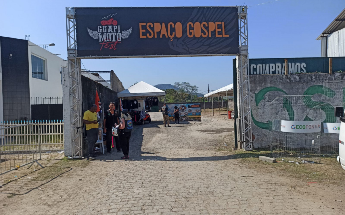 O Guapi Moto Fest também contou com um espaço gospel