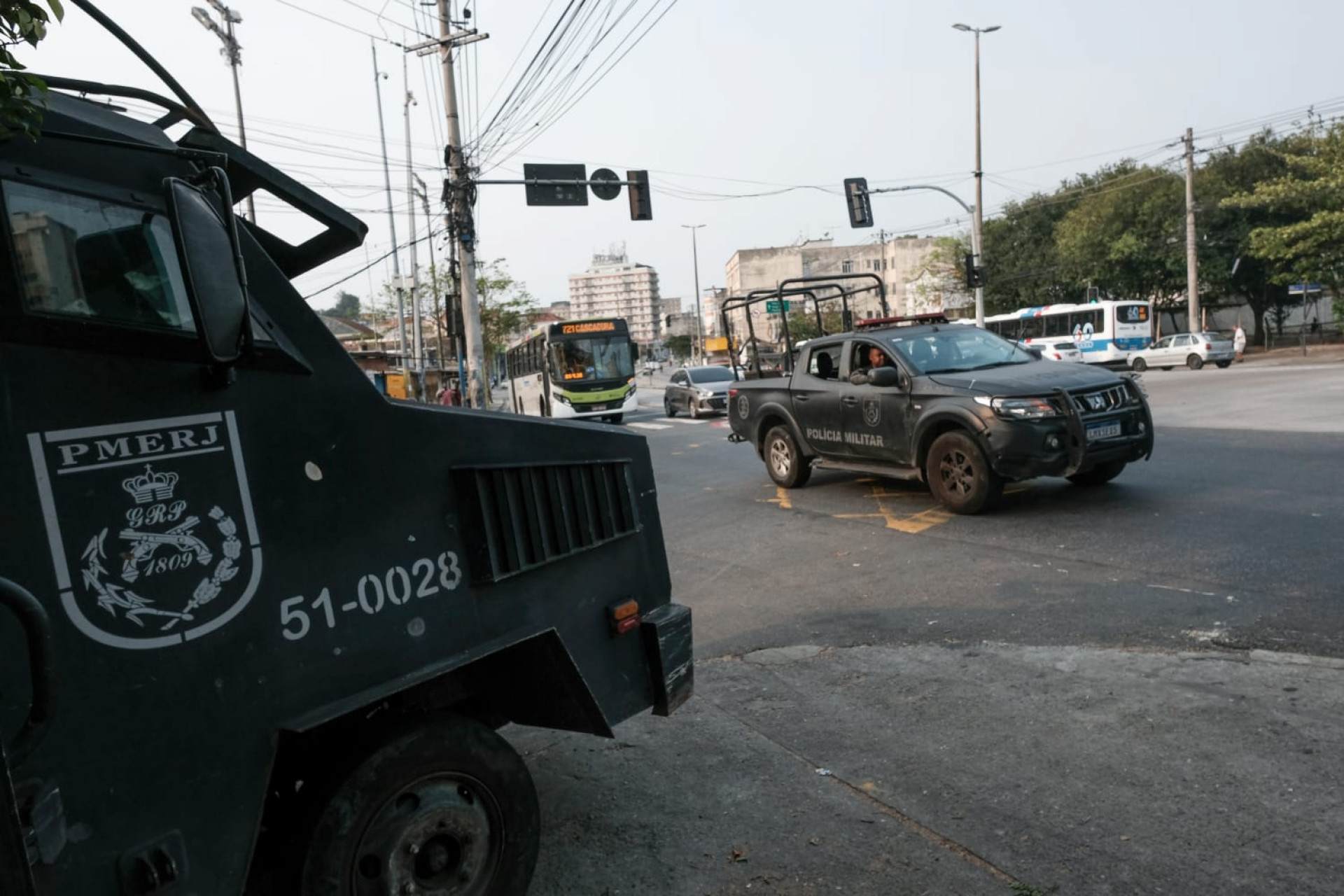 PM reforça o policiamento em Madureira após protesto de moradores - Pedro Teixeira / Agência O Dia