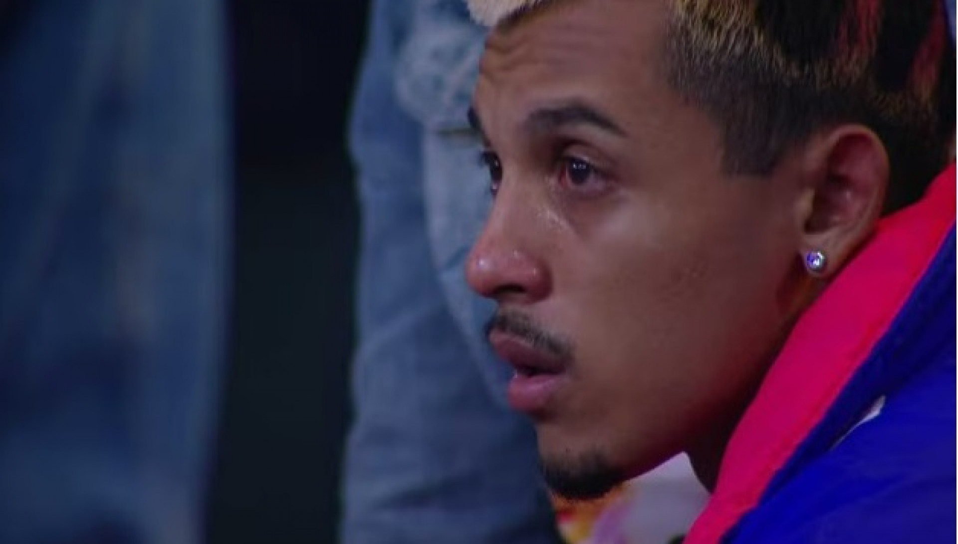 Ramalho chora após esquecer letra de rap - Reprodução de vídeo / TV Globo