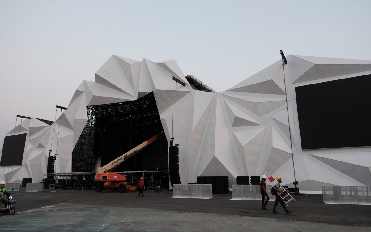Rock in Rio - Tour pela Cidade do Rock, nesta quarta-feira (04). - Pedro Teixeira/Agência O Dia