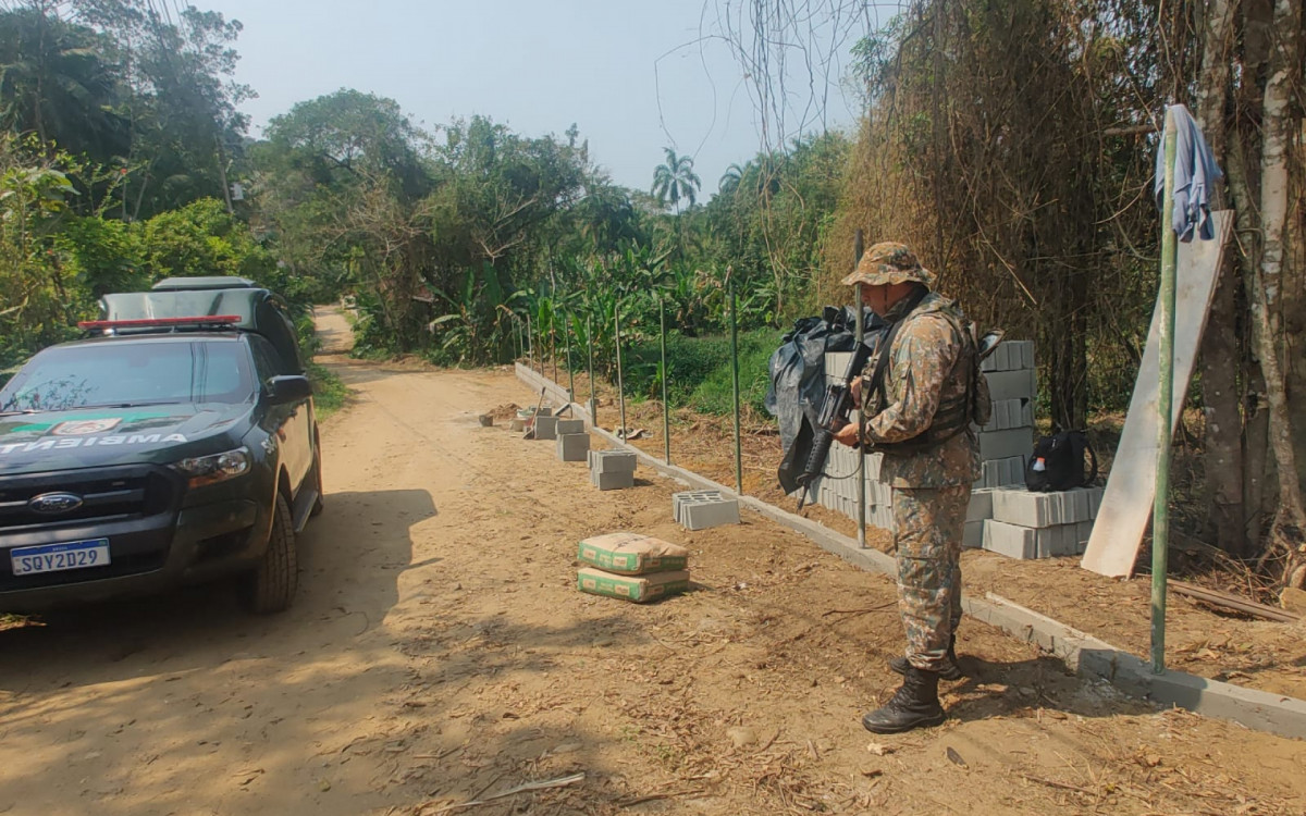 Polícia Ambiental no Areal do Taquari
