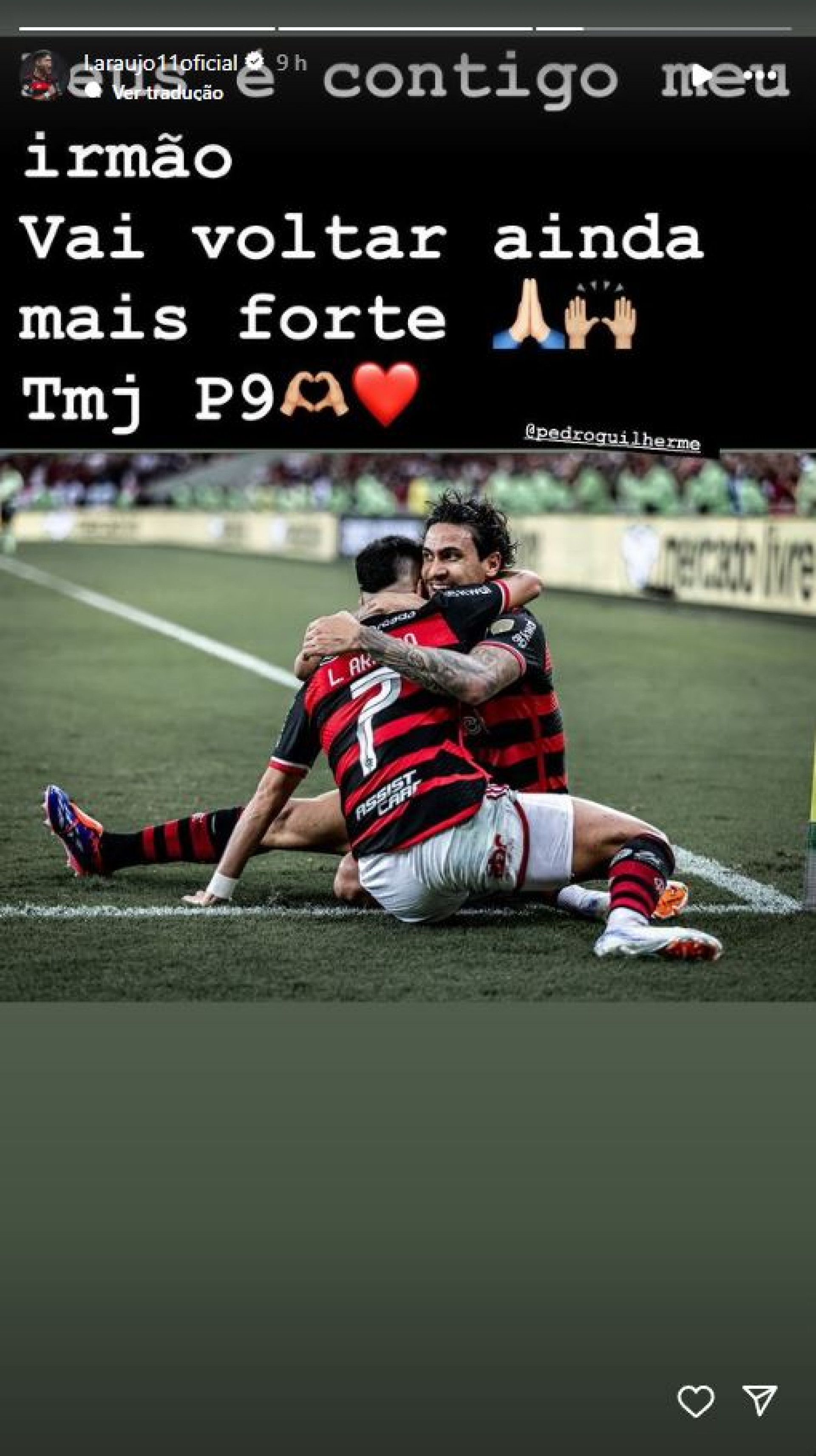 Luiz Araújo a Pedro: 'Vai voltar ainda mais forte' - Reprodução / Instagram