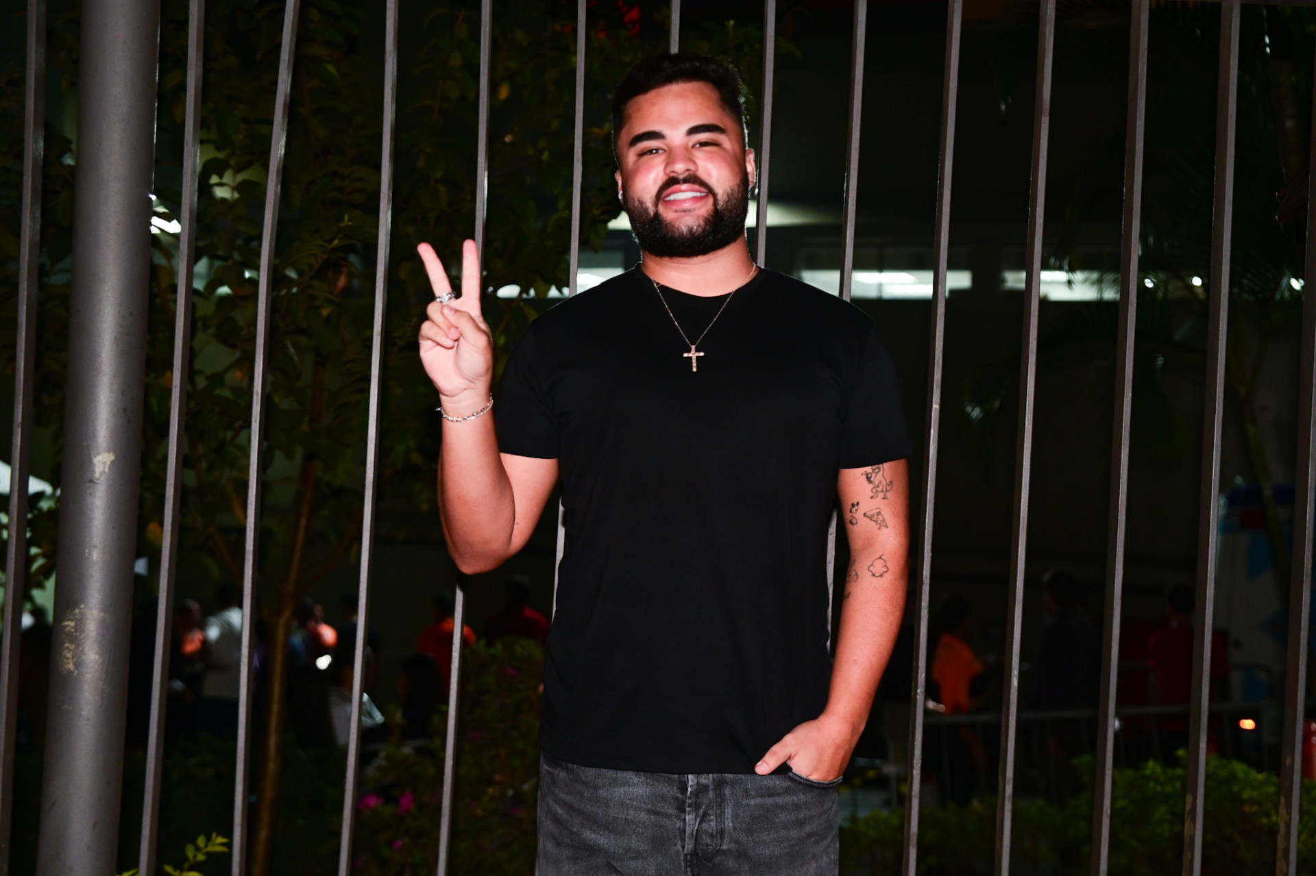 O influenciador Lucas Guedez marcou presença no show de The Weeknd em SP - Leo Franco/ AgNews