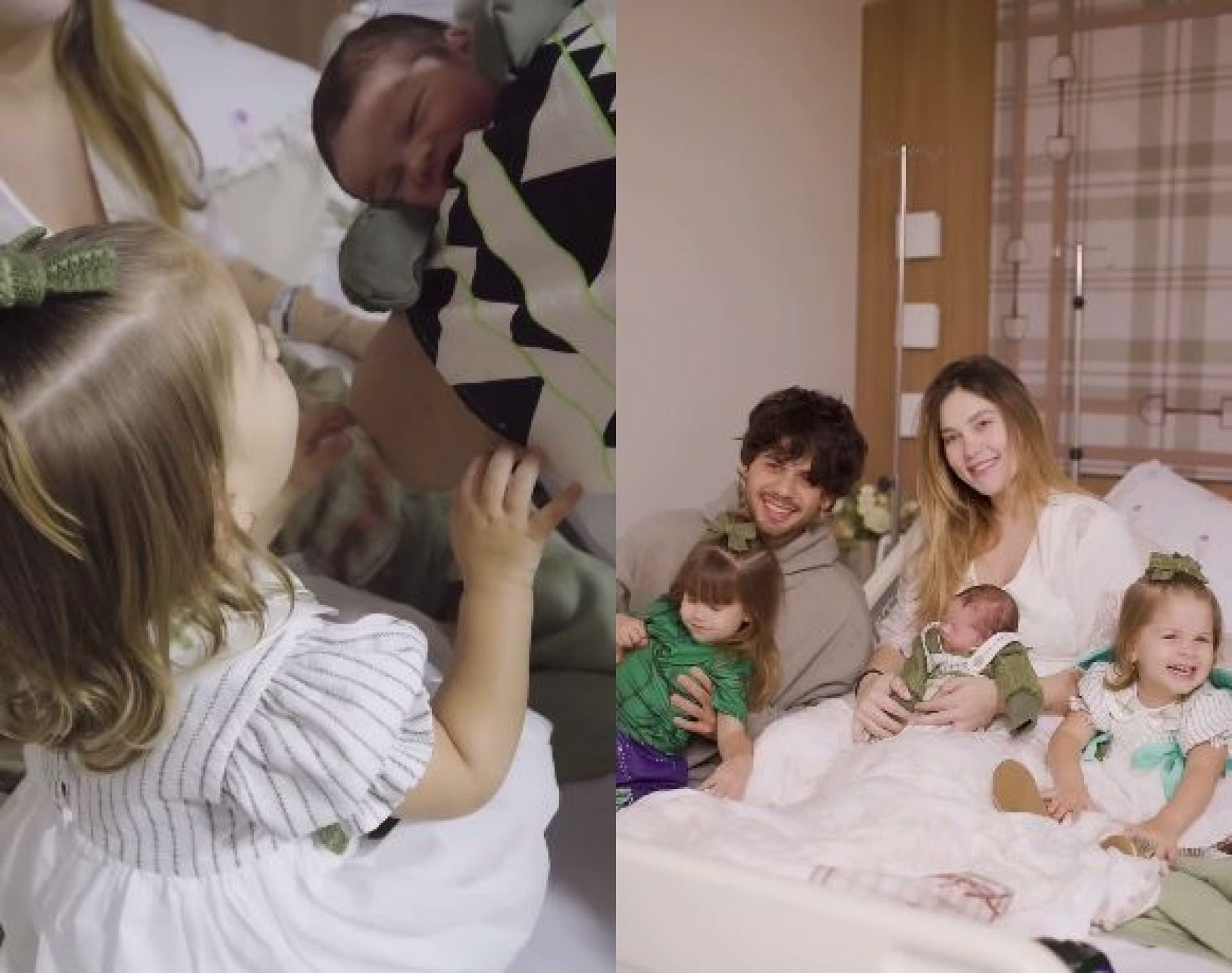 Filhas de Virginia Fonseca, Maria Flor e Maria Alice, conhecem o irmão caçula, José Leonardo - Reprodução / Instagram