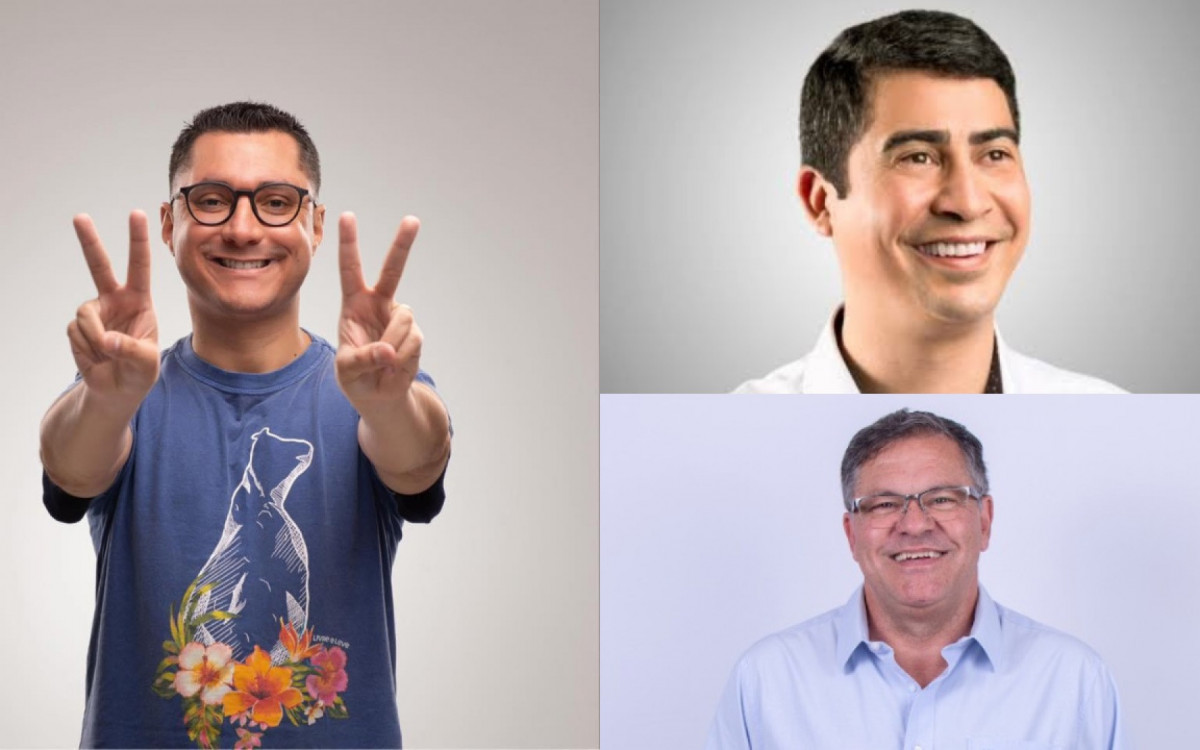 Johnny Maycon (E) lidera a pesquisa em Nova Friburgo. Wanderson Nogueira (acima) está em segundo, com Sérgio Louback em terceiro 