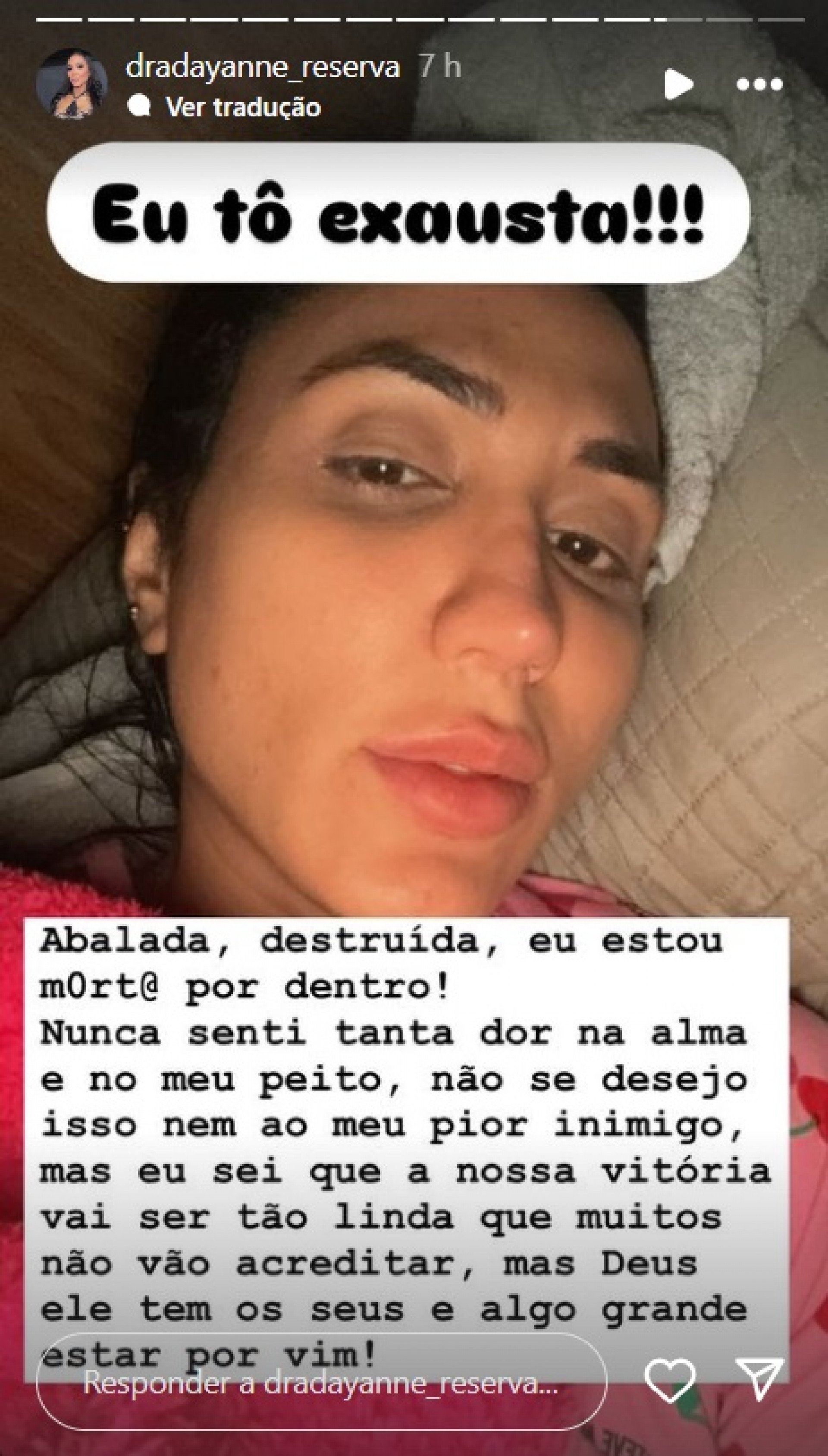 Dayanne Bezerra desabafou nas redes sociais - Reprodução/Instagram