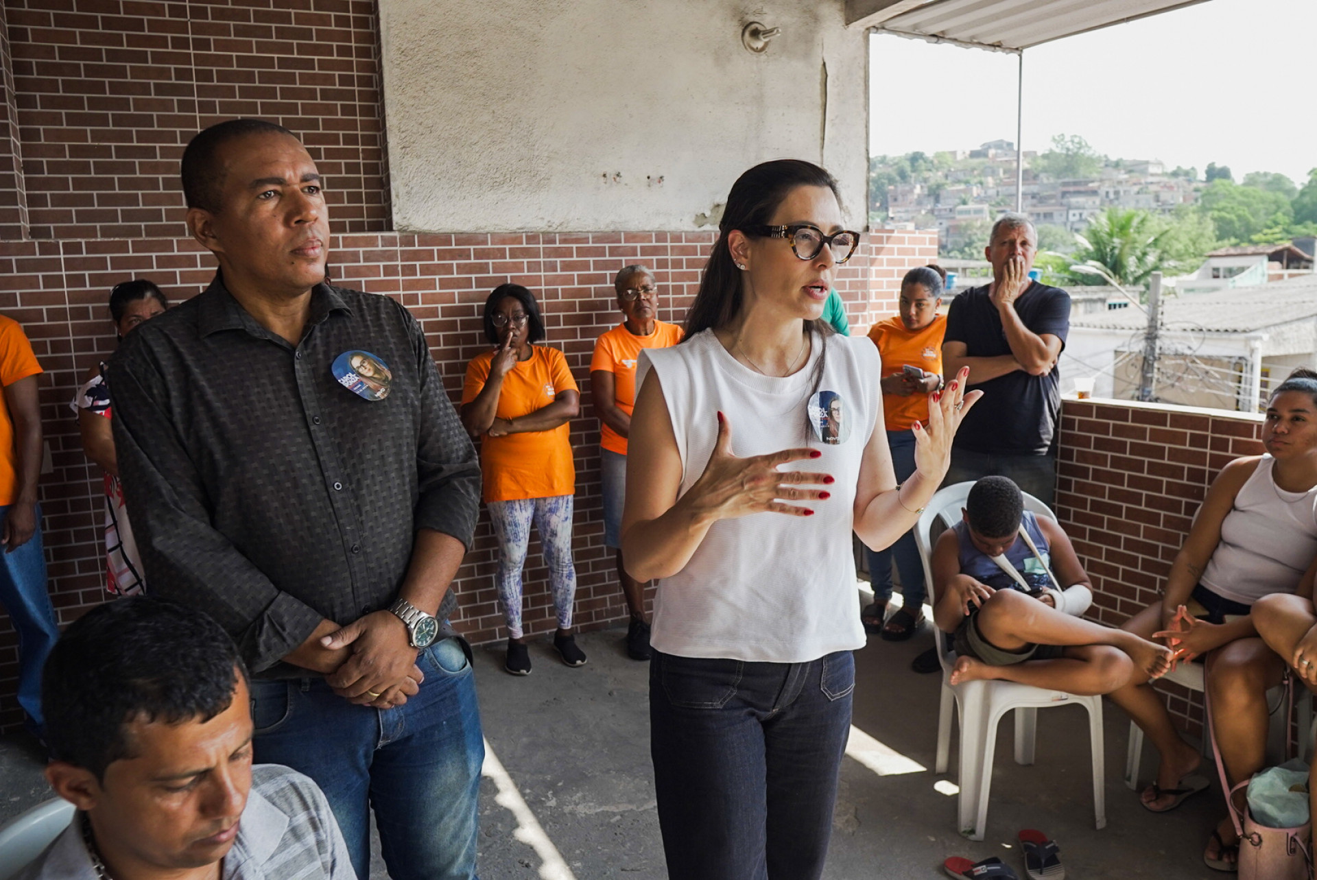 Carol Sponza realizou na manhã desta quarta-feira (11) uma caminhada em Paciência, na Zona Oeste  - Divulgação