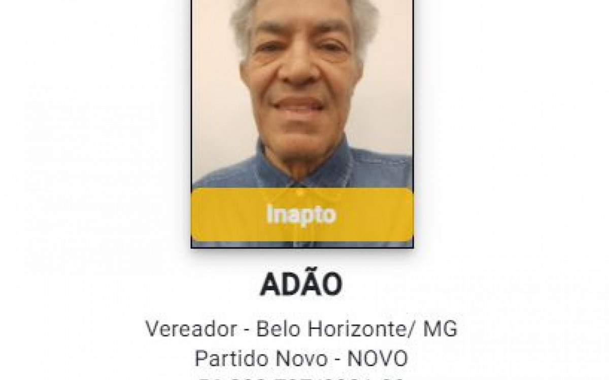Adão Soares dos Reis (Novo), candidato em Belo Horizonte (MG), morreu no último dia 3 de agosto aos 71 anos. A causa, no entanto, não foi confirmada