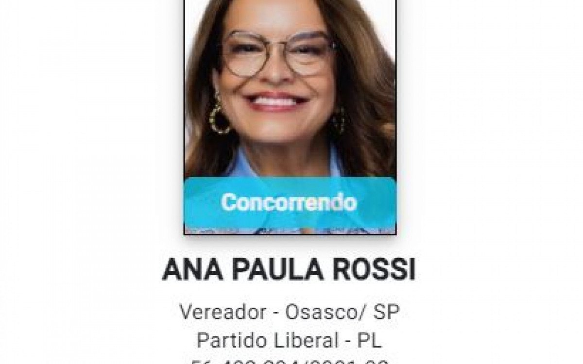 Presidente do PL de Osasco (SP) e concorrendo ao quarto mandato de vereadora na cidade, Ana Paula Rossi tratava um câncer que ataca o sistema imunológico. Ela não resistiu e morreu na noite do último domingo (8), aos 55 anos