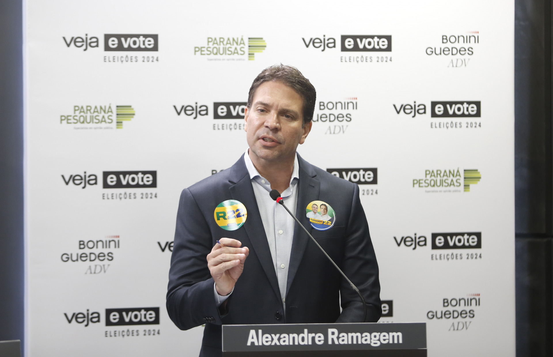 Alexandre Ramagem participou do debate da Veja, nesta quinta-feira (12) - Divulgação/Veja