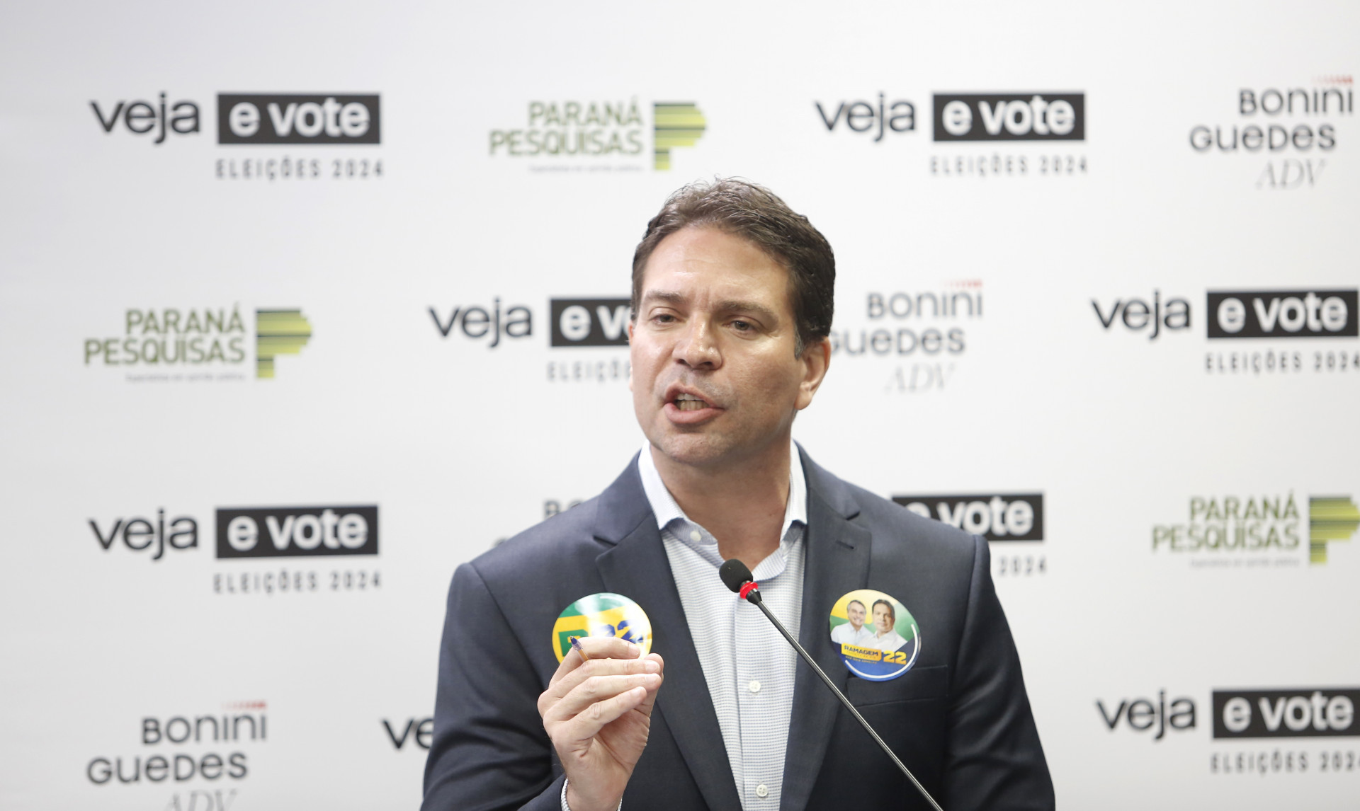 Alexandre Ramagem participou do debate da Veja, nesta quinta-feira (12) - Divulgação/Veja