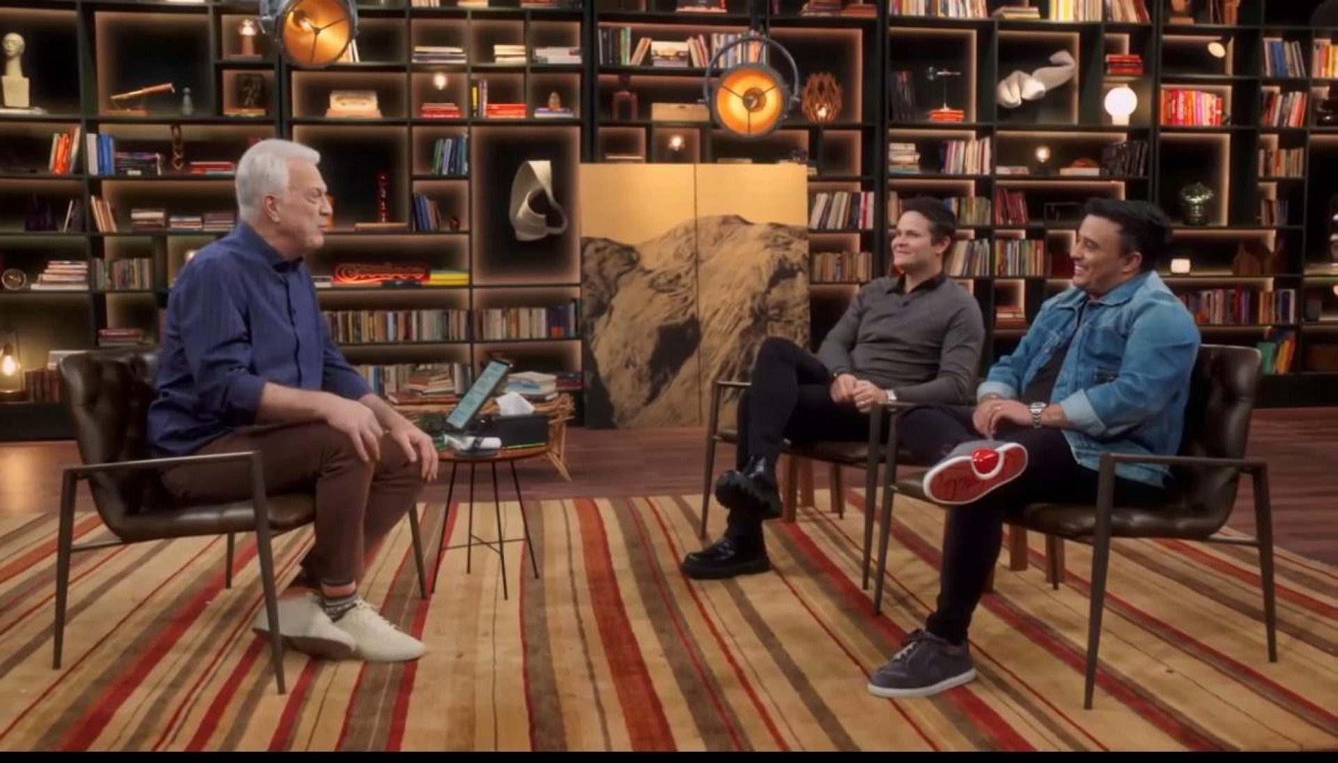 Dupa sertaneja Matheus e Kauan, no programa 'Conversa com Bial' - Reprodução / Tv Globo