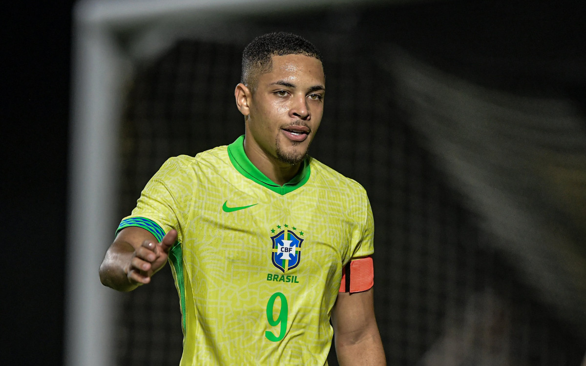 Vitor Roque em jogo da seleção brasileira sub-20 - Staff Images / CBF