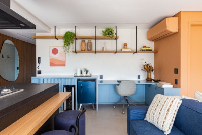 Ar-condicionado colorido na decoração da casa