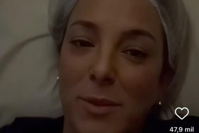 Ticiane Pinheiro mostra ultrassom para Cesar Tralli