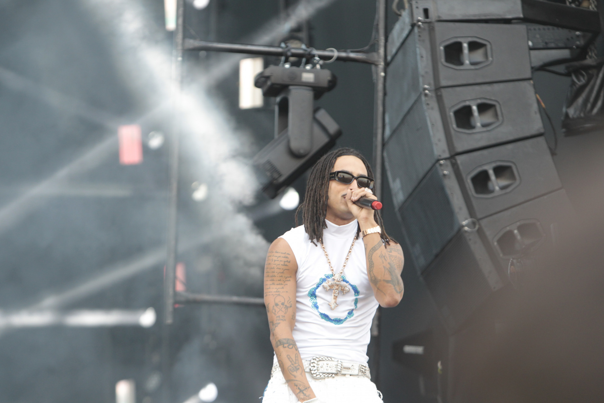 Matu&ecirc; colocou o p&uacute;blico para pular na abertura do Palco Mundo - Reginaldo Pimenta / Agencia O Dia