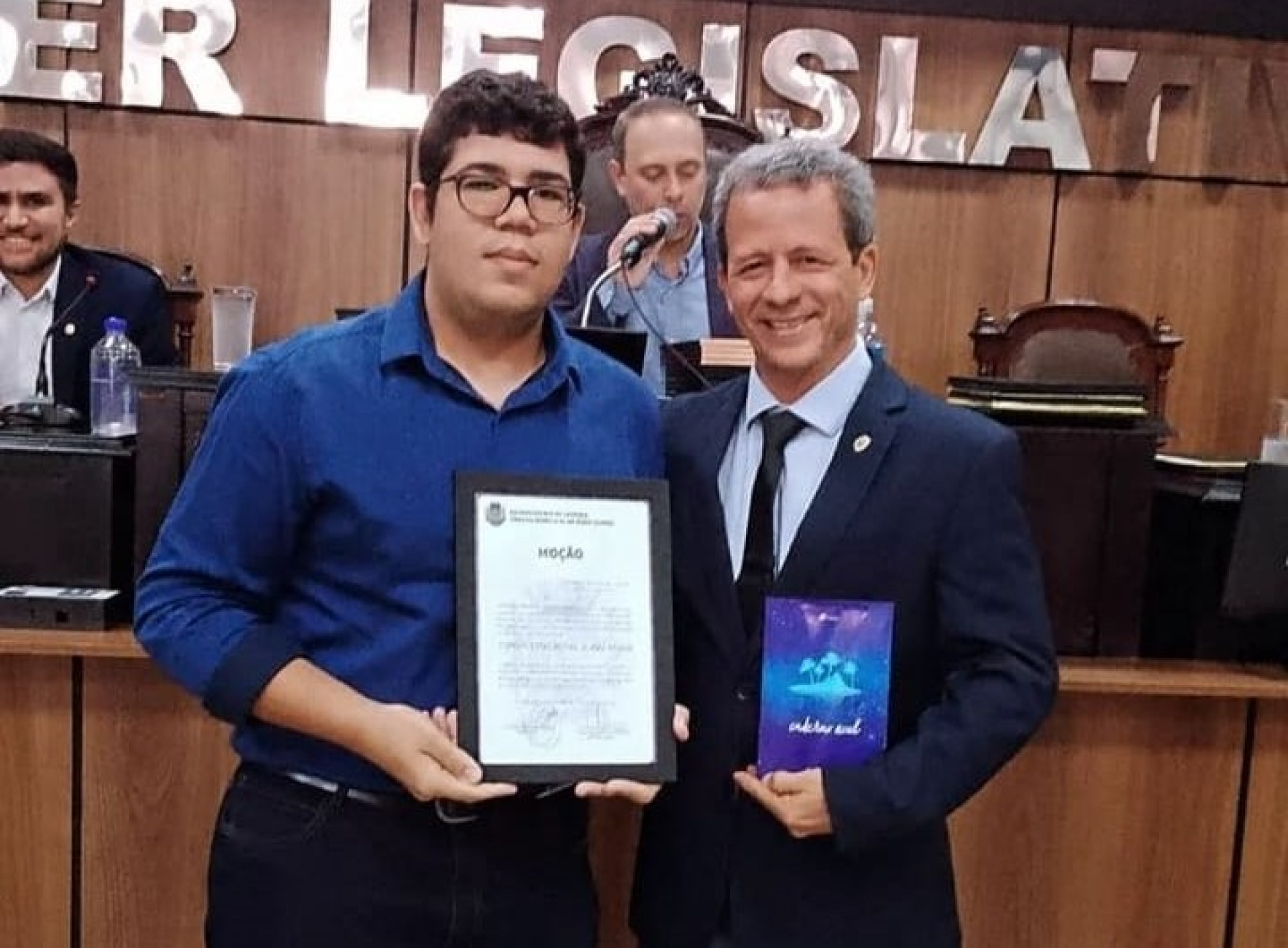 Igor quando recebeu homenagem na Câmara Municipal de Nova Iguaçu - Divulgação