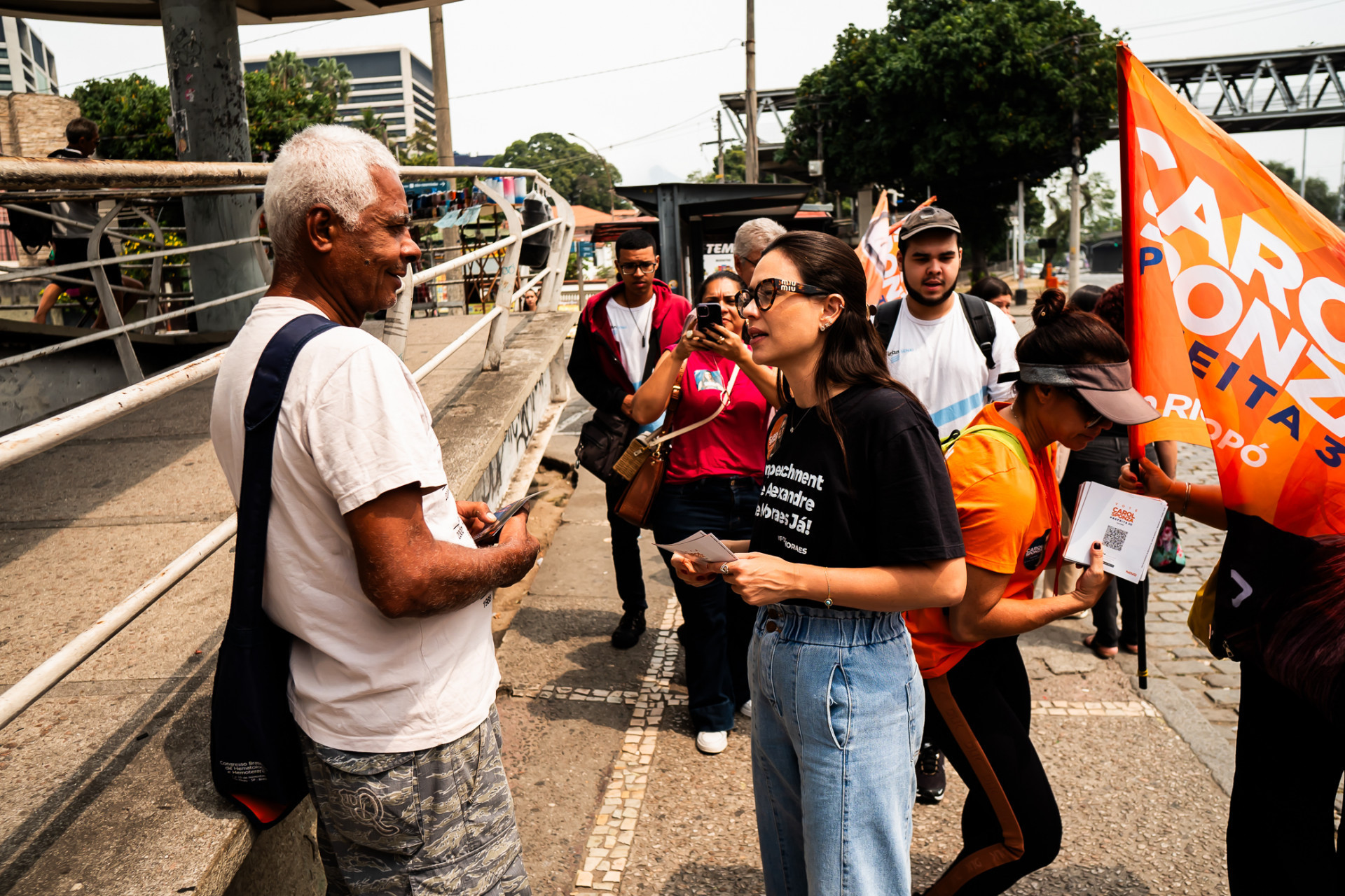 Na Zona Norte, Carol Sponza reforça seu compromisso com a segurança do Rio
 - Divulgação