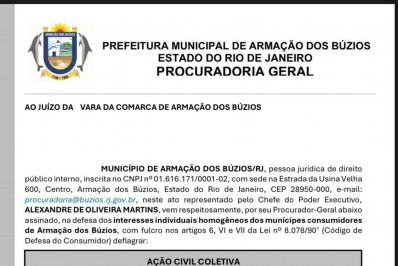 Município de Armação dos Búzios entra com ação coletiva contra a Enel