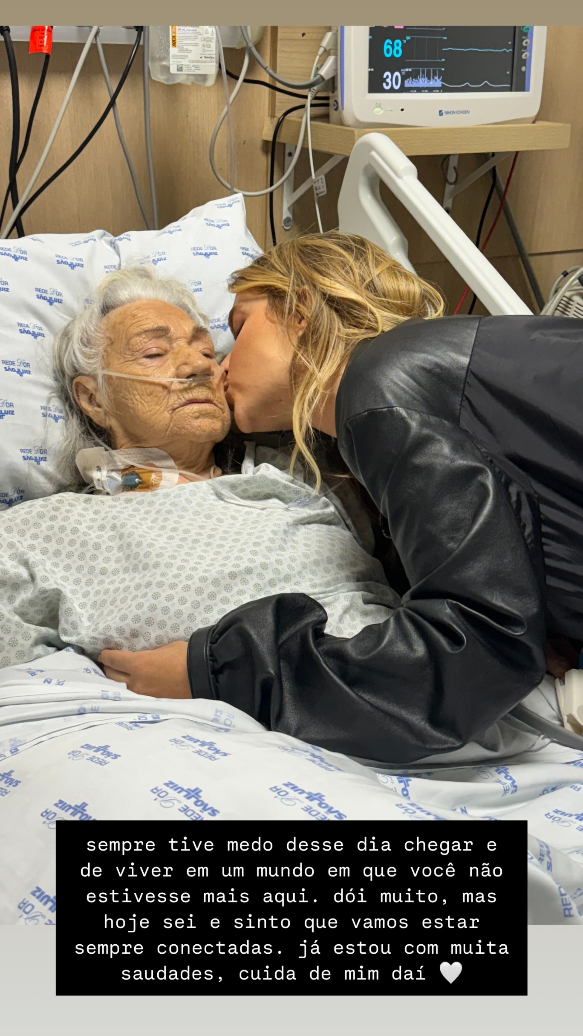 Jade Picon lamenta a morte da avó - Reprodução / Instagram