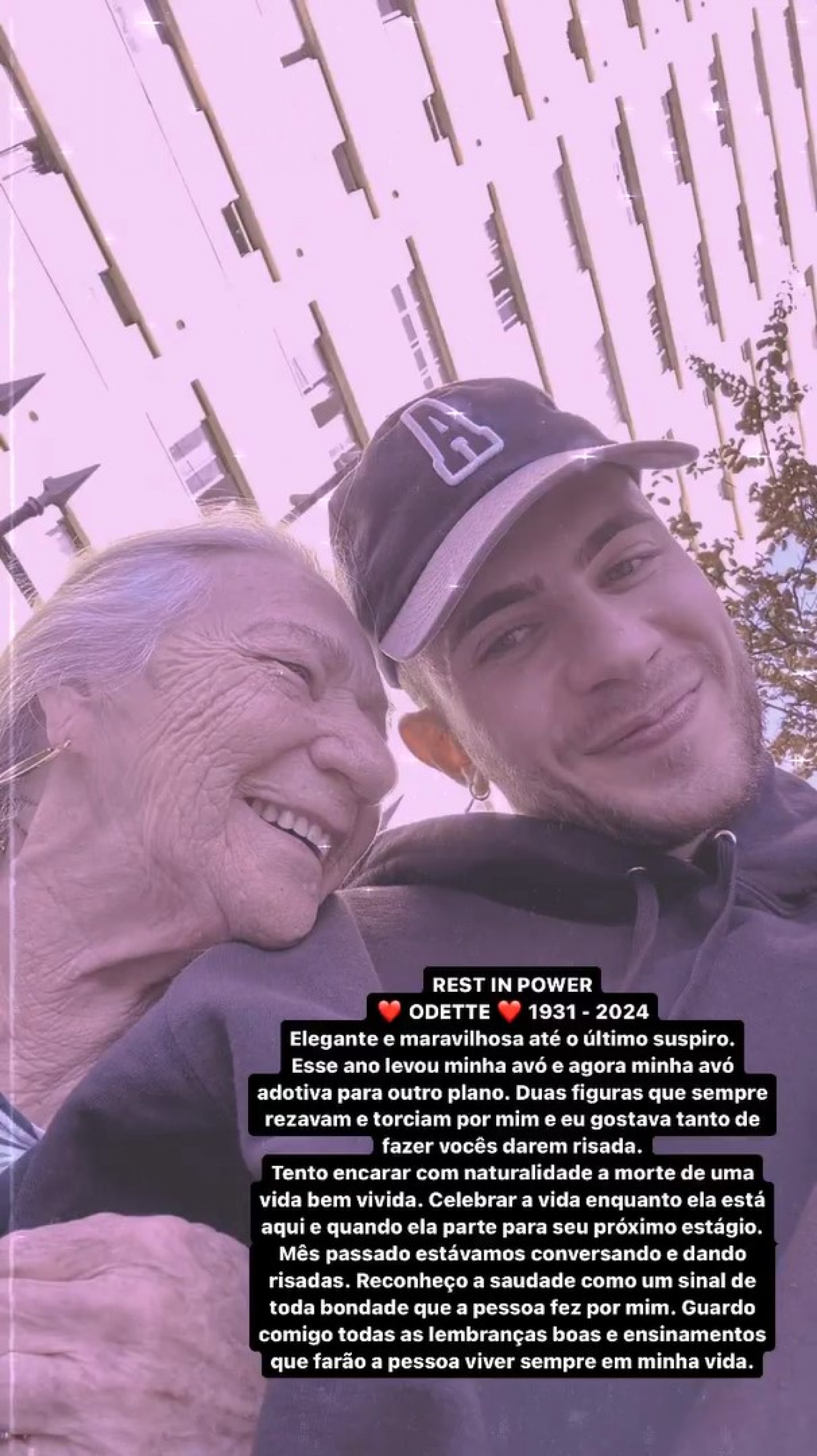 Léo Picon lamenta a morte da avó - Reprodução / Instagram