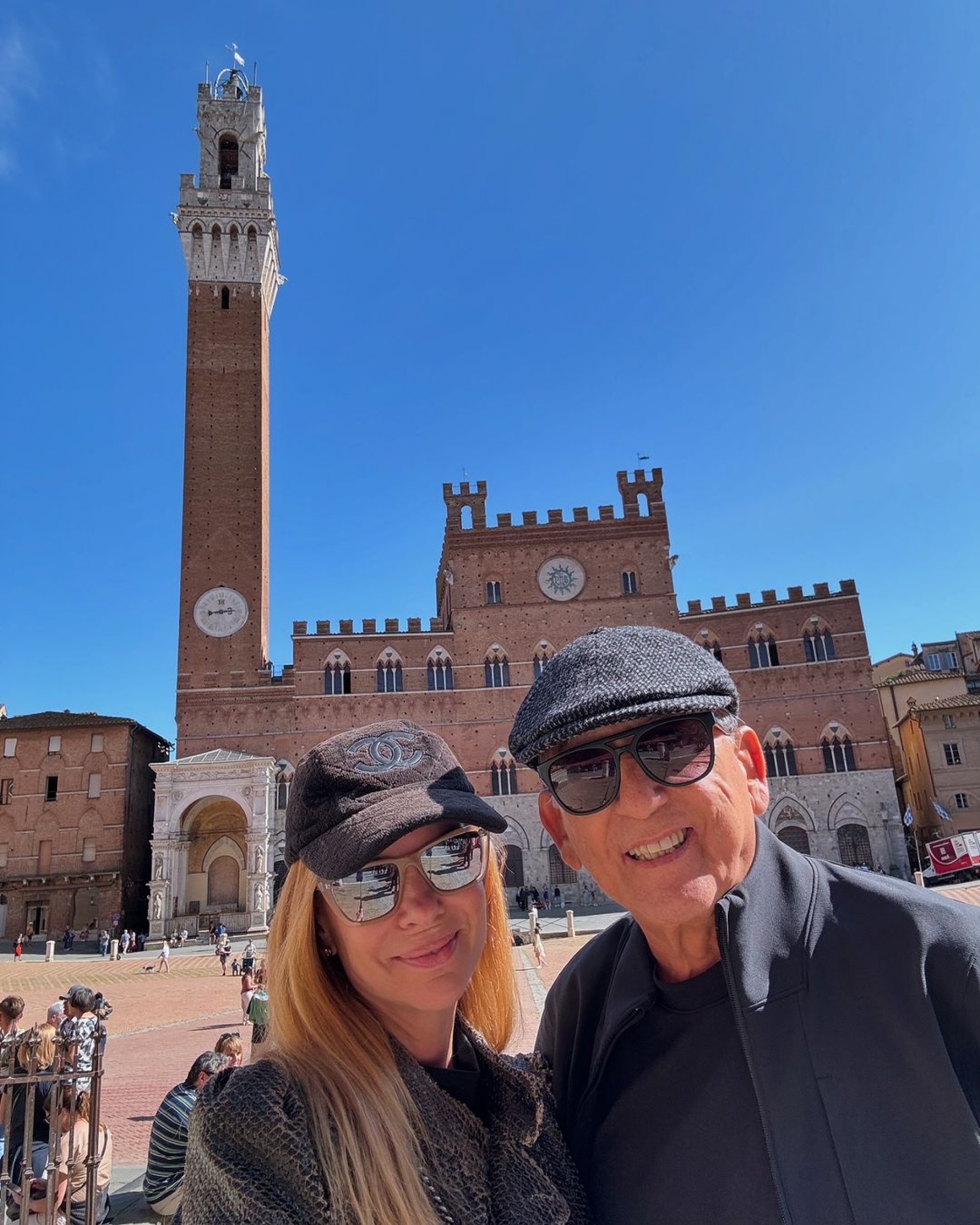 Galvão Bueno e Desirée Soares na Itália - Reprodução / Instagram