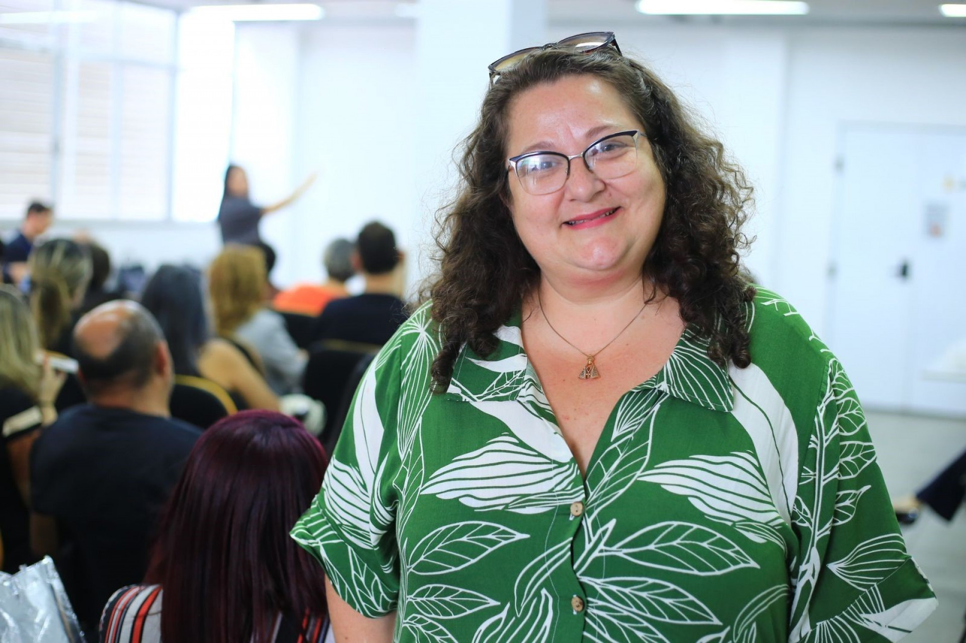 A orientadora pedagógica da Escola Municipal Arthur Araújo Lula da Silva, Rosângela Montozo, participou da formação - Rafael Barreto/PMBR