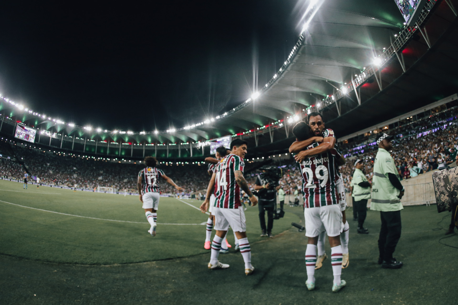 Comemora&ccedil;&atilde;o dos jogadores do Fluminense - Lucas Mer&ccedil;on / Fluminense F.C.
