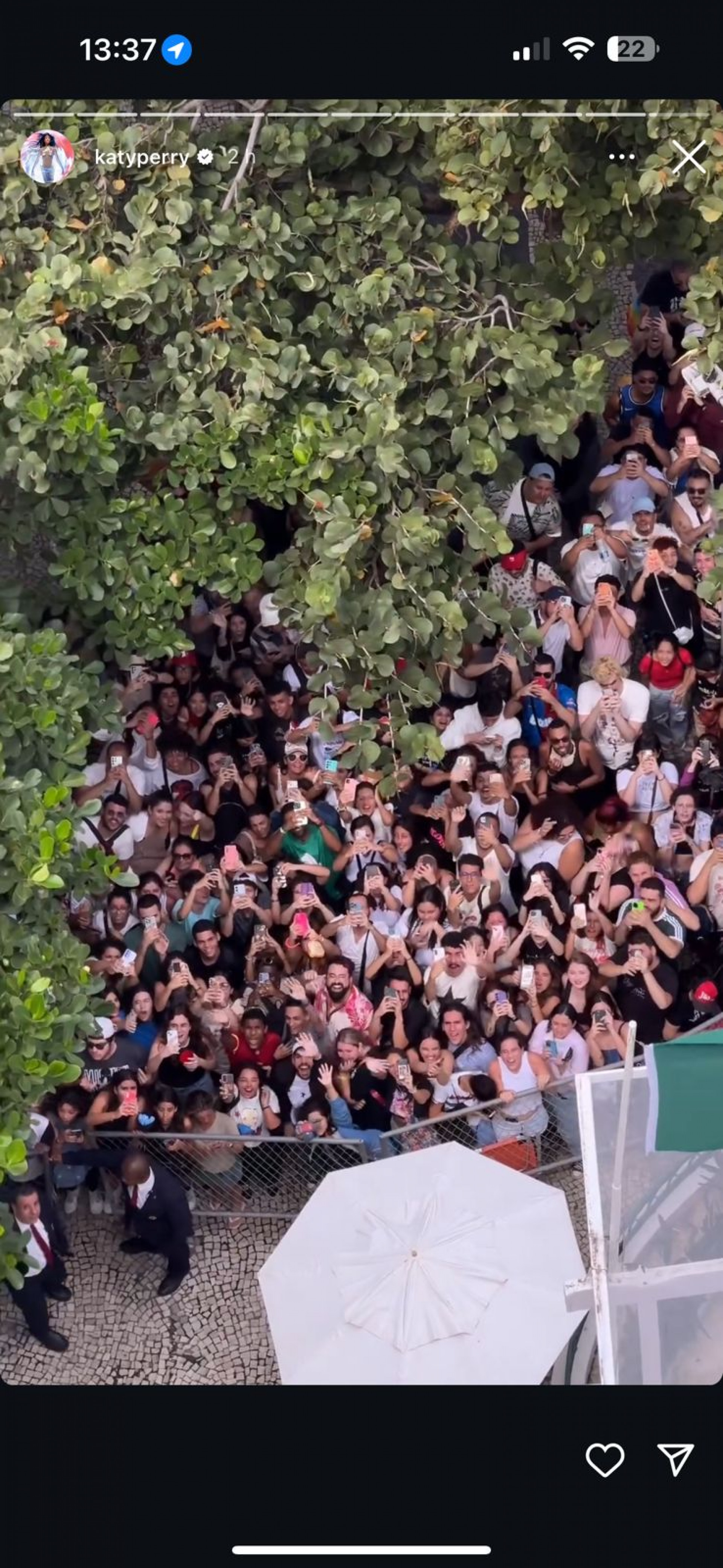 Katy Perry via stories  - Reprodução Instagram