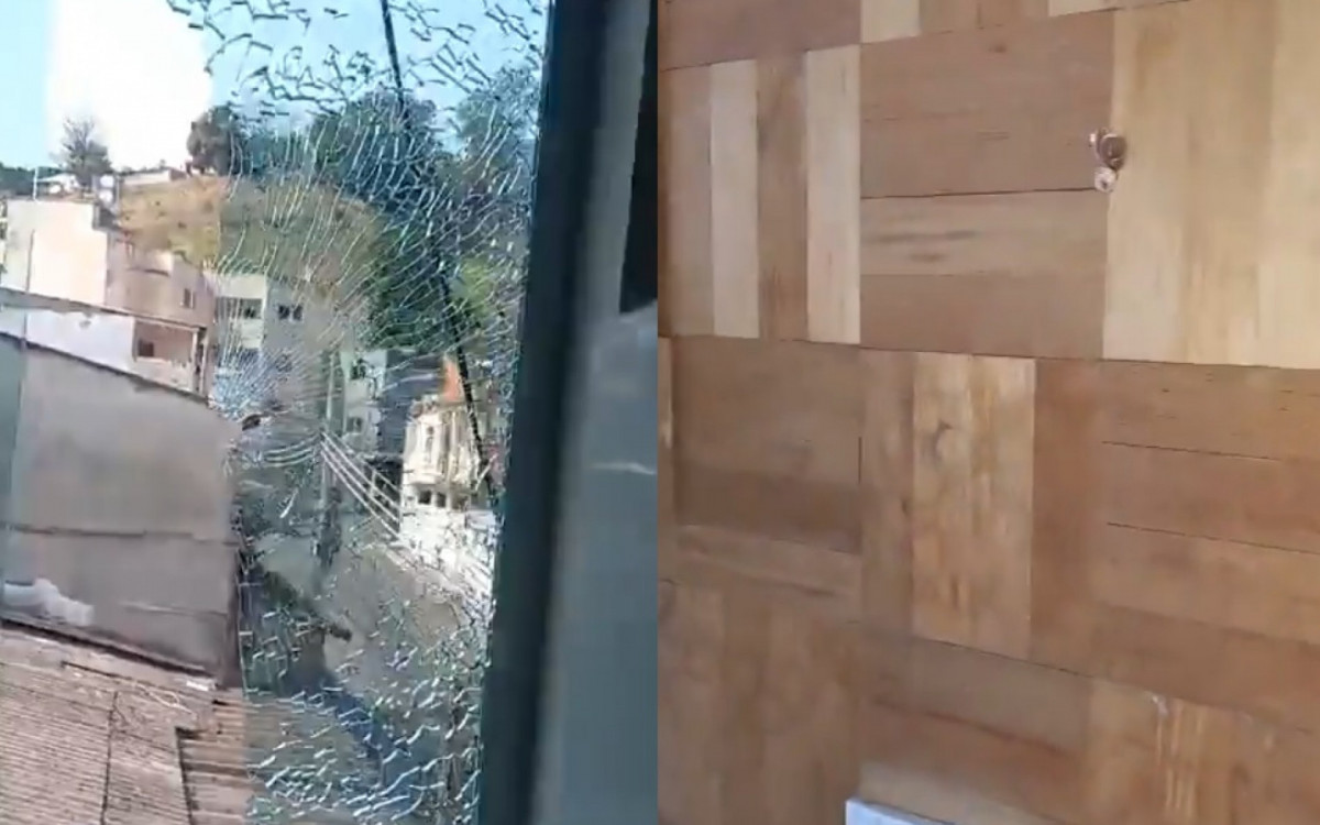 Tiro perfurou janela e acertou parede em casa no Morro do Trem
