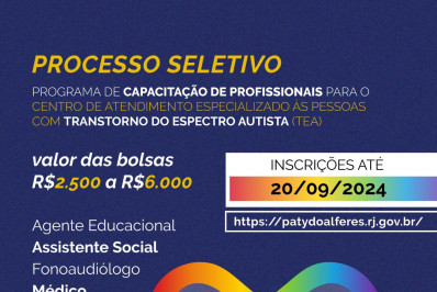 Inscrições para Bolsas de Ensino no Programa de Capacitação de Profissionais do Centro de Atendimento de Pessoas com TEA terminam sexta