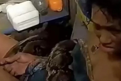 Mulher é salva após ficar duas horas enrolada por cobra de 4 metros na Tailândia