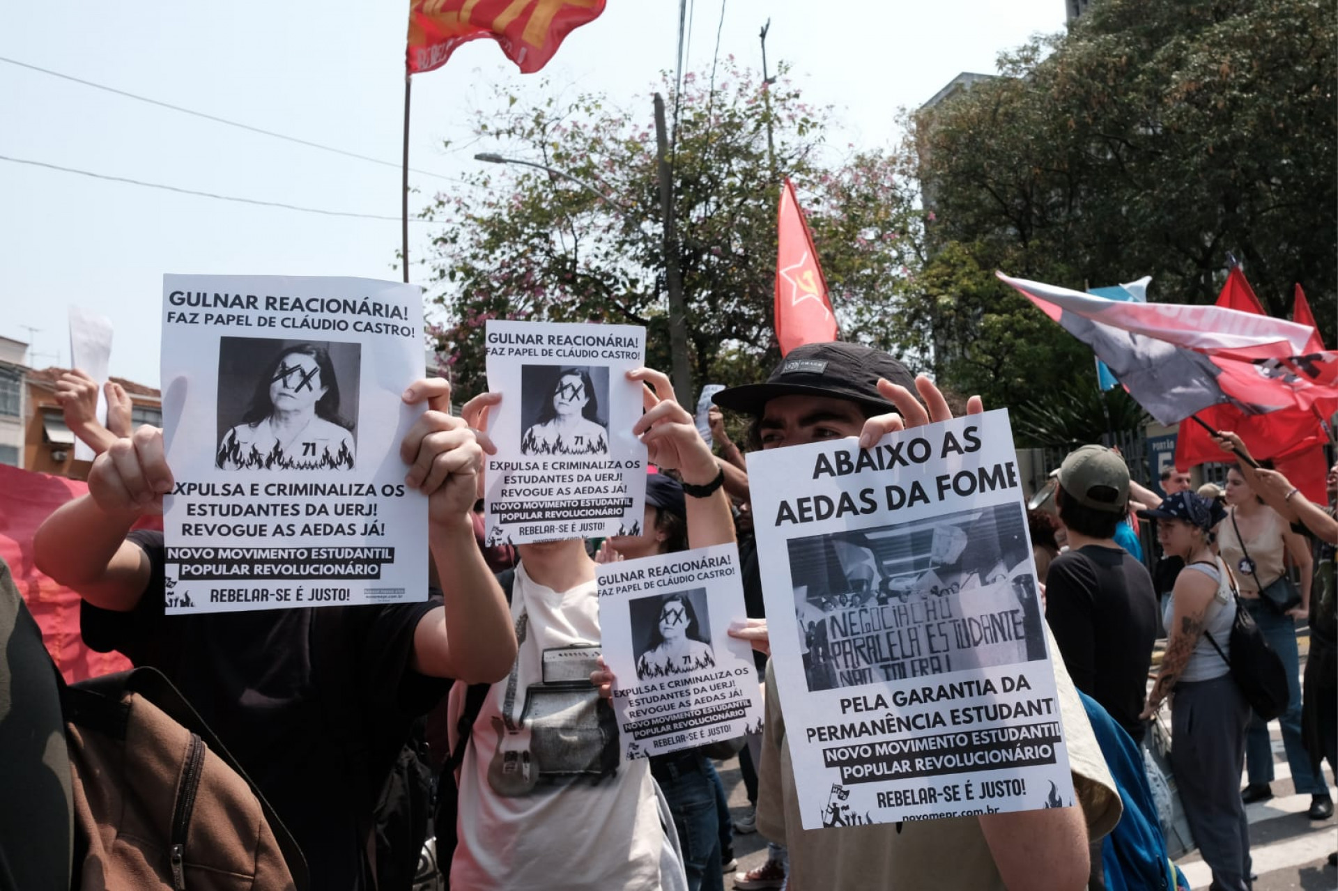 Manifestação de estudantes da Uerj na Rua São Francisco Xavier - Pedro Teixeira / Agência O Dia