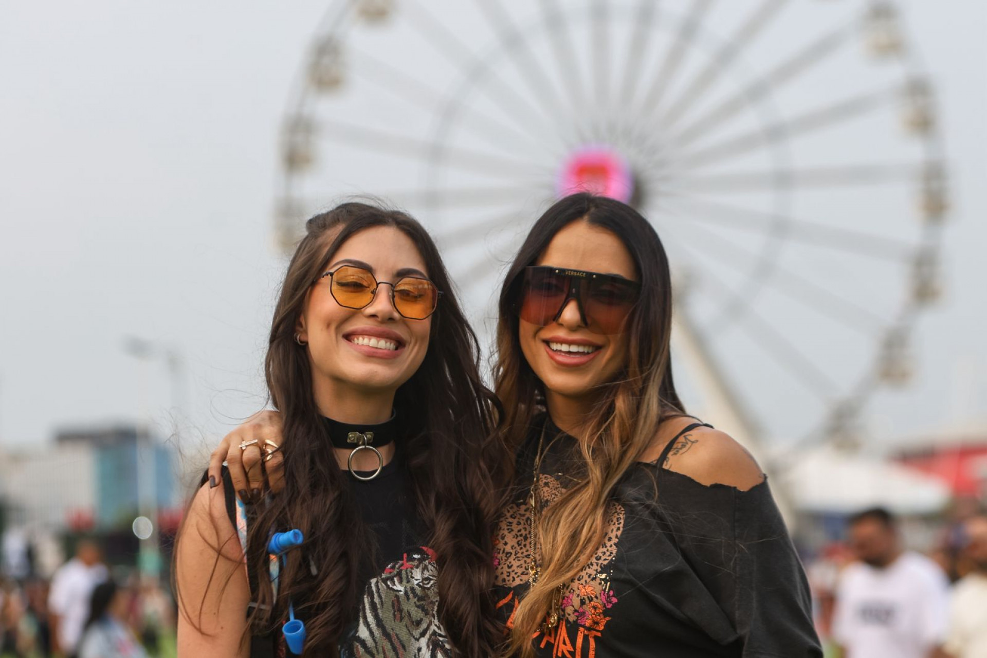 O casal Loise Lousada e Cristiane Pereira montou seu line-up dos sonhos - Renan Areias / Agência O Dia