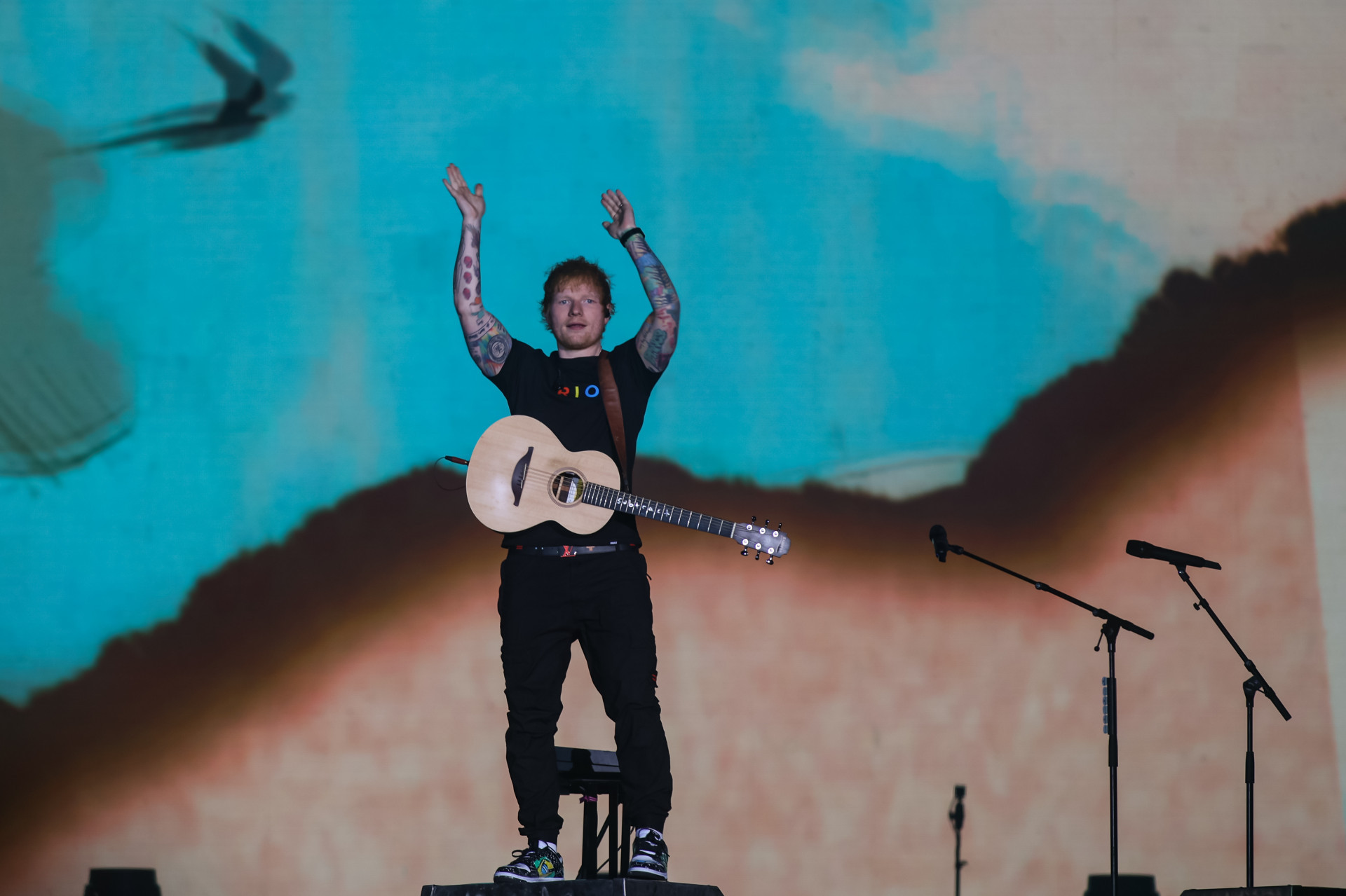 Ed Sheeran se apresenta no Palco Mundo do Rock in Rio - Renan Areias/Agência O Dia