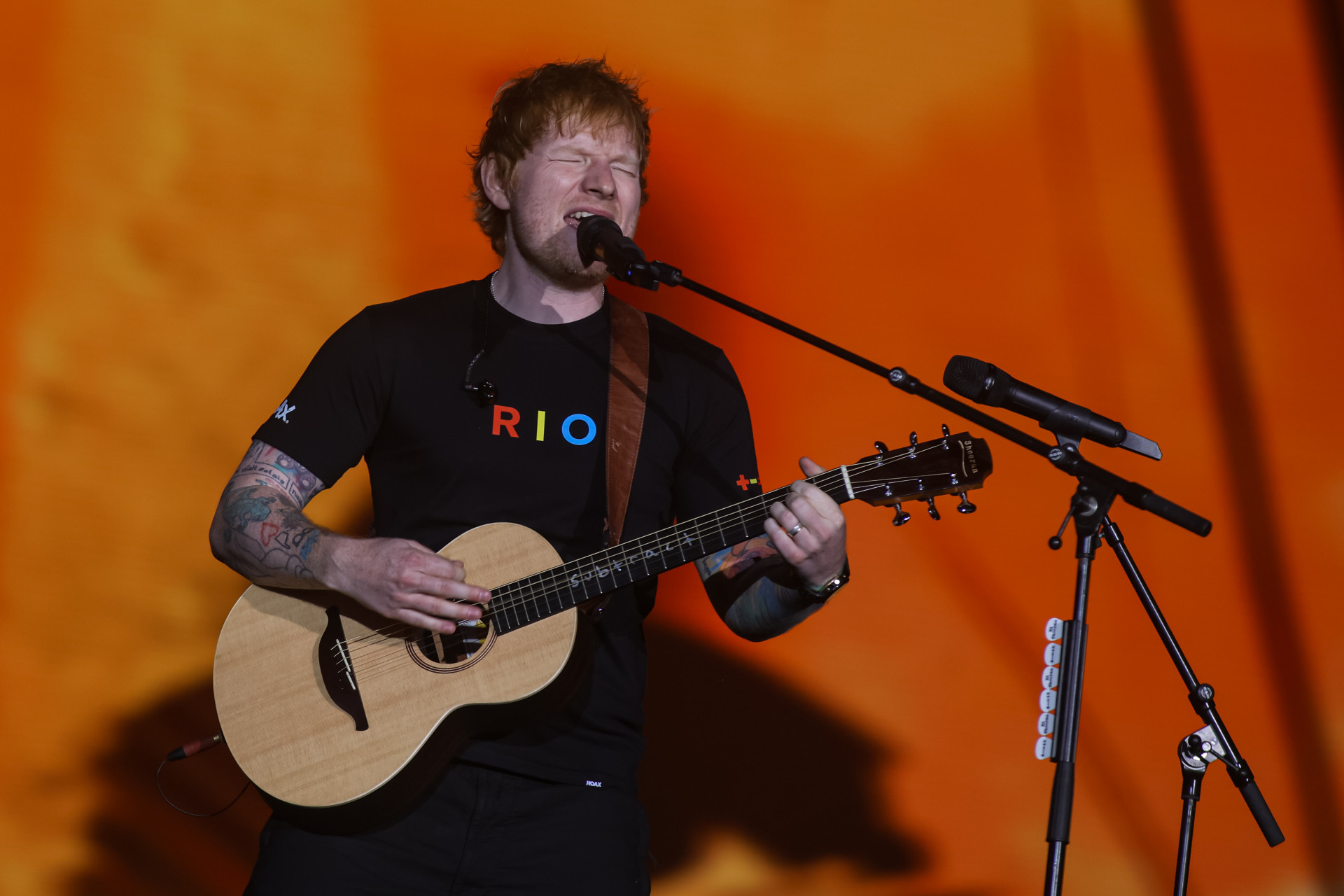 Ed Sheeran se apresenta no Palco Mundo do Rock in Rio - Renan Areias/Agência O Dia