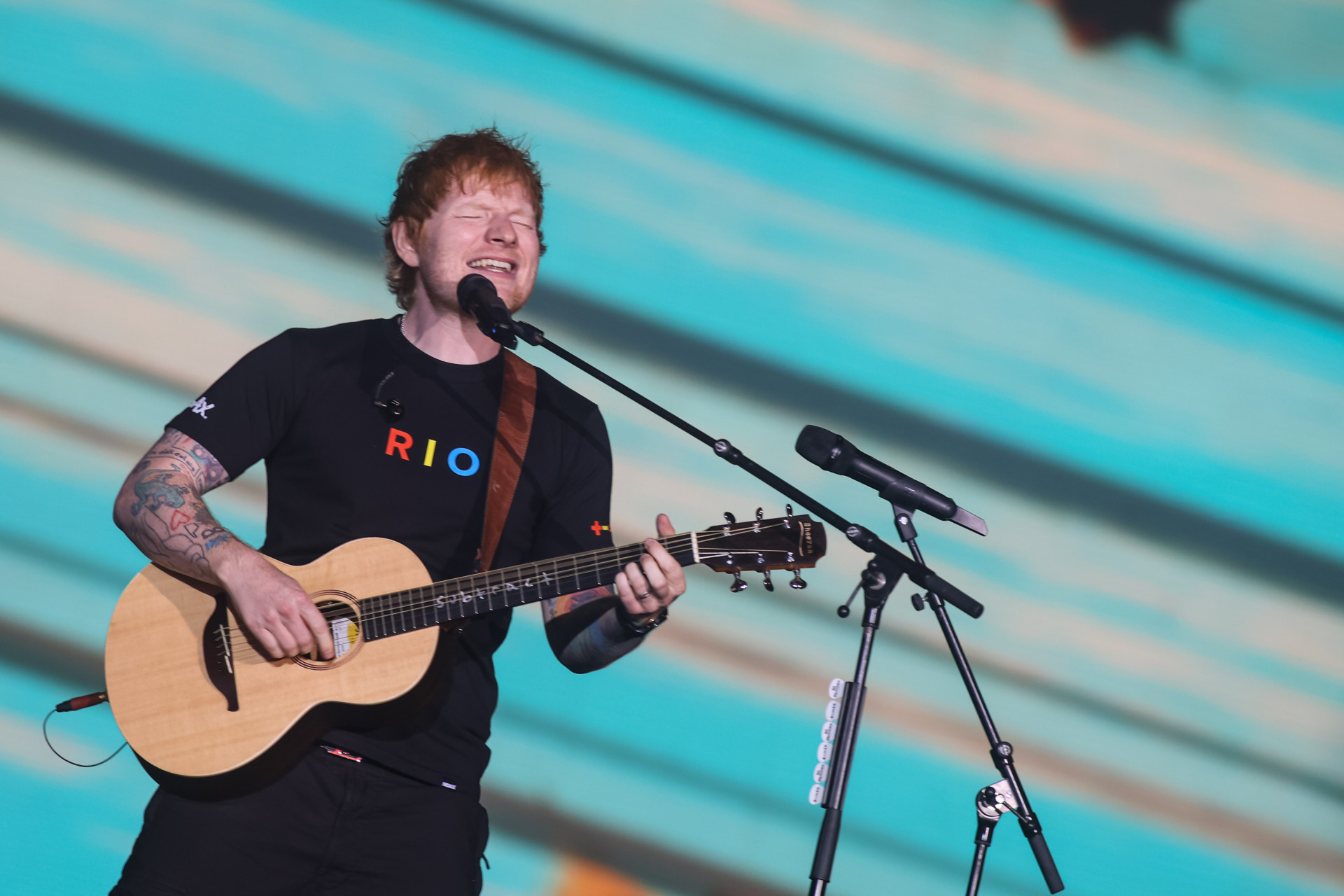 Ed Sheeran se apresenta no Palco Mundo do Rock in Rio - Renan Areias/Agência O Dia