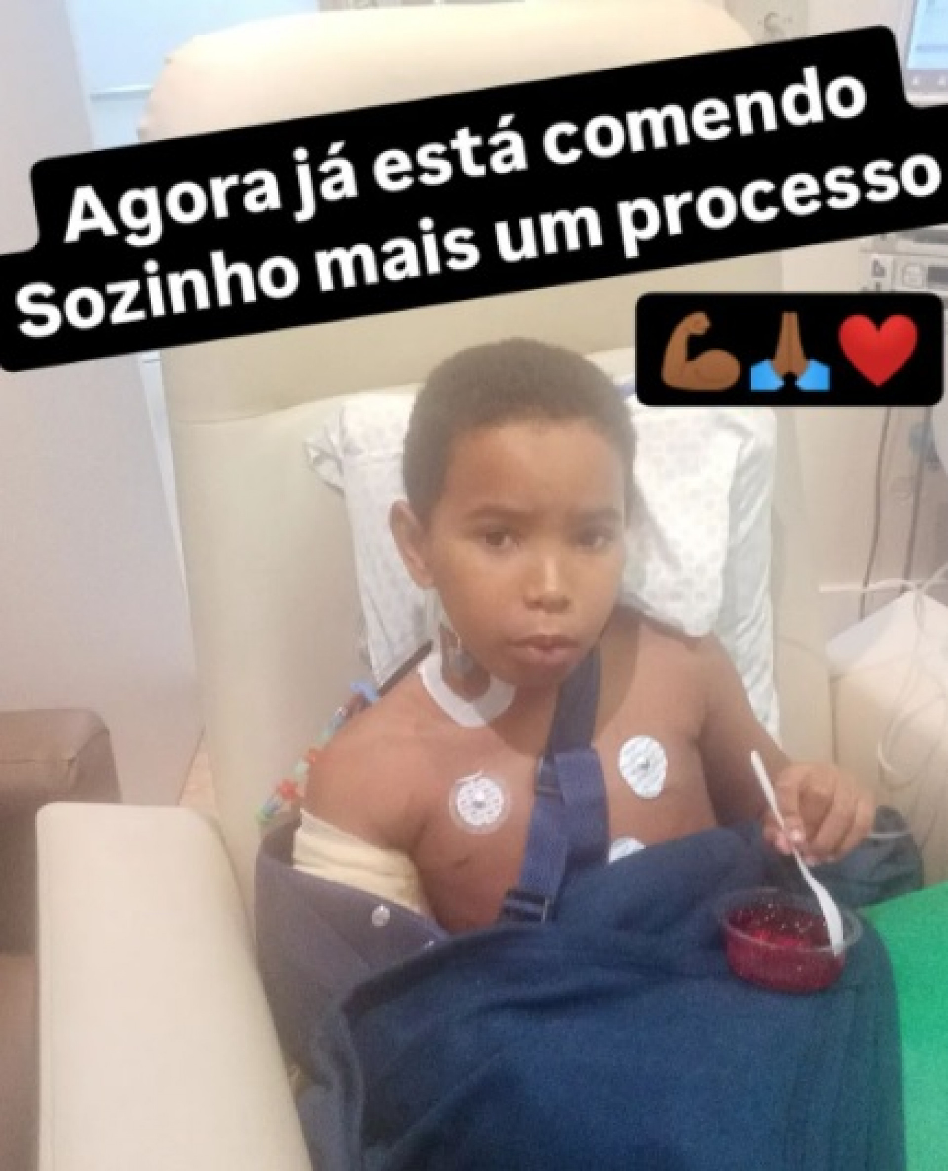 Davi Geovane, de 8 anos, tem boa recuperação no Hospital Quinta D\'OR, na Zona Norte