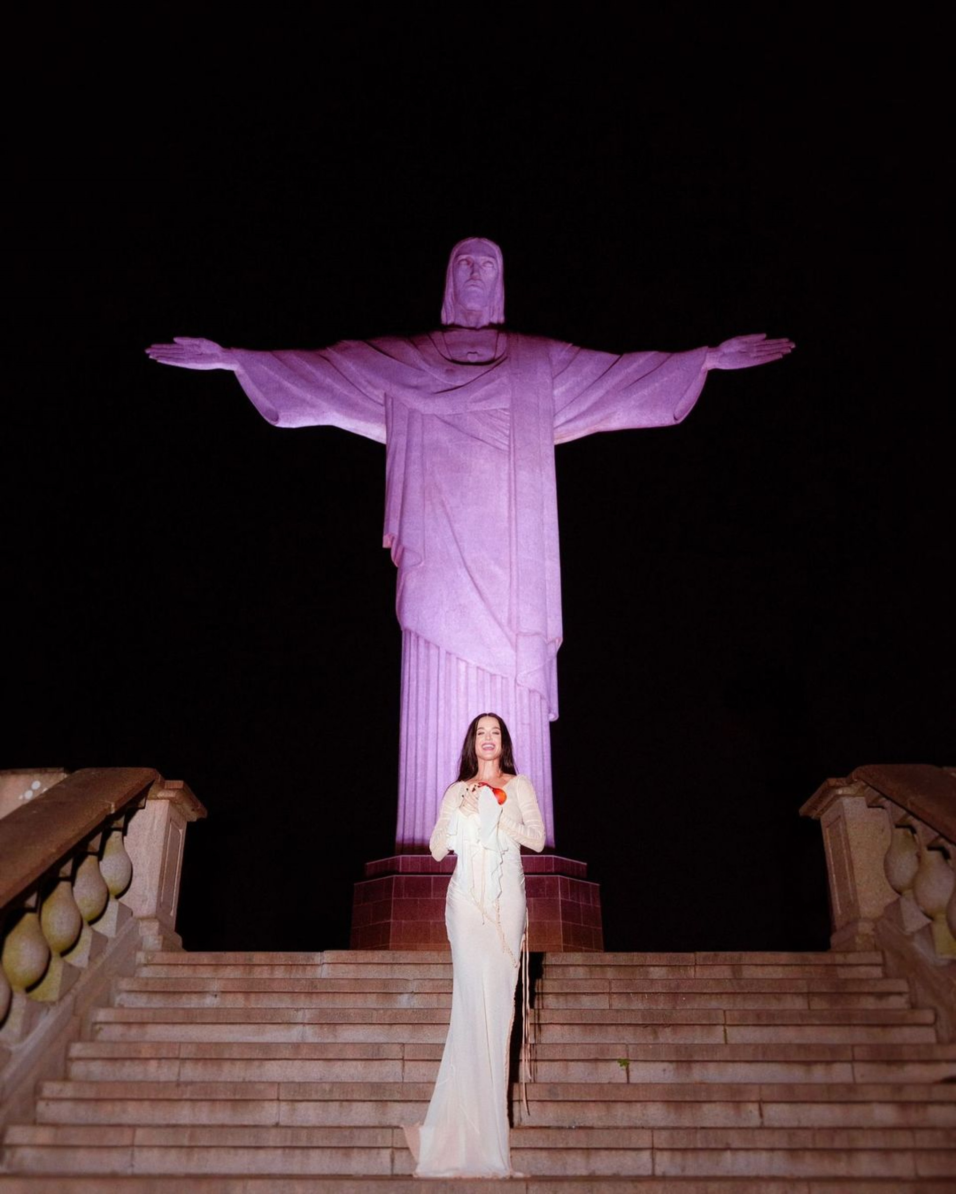 Katy Perry visita o Cristo Redentor antes de show no Rock in Rio - Reprodução / Instagram 
