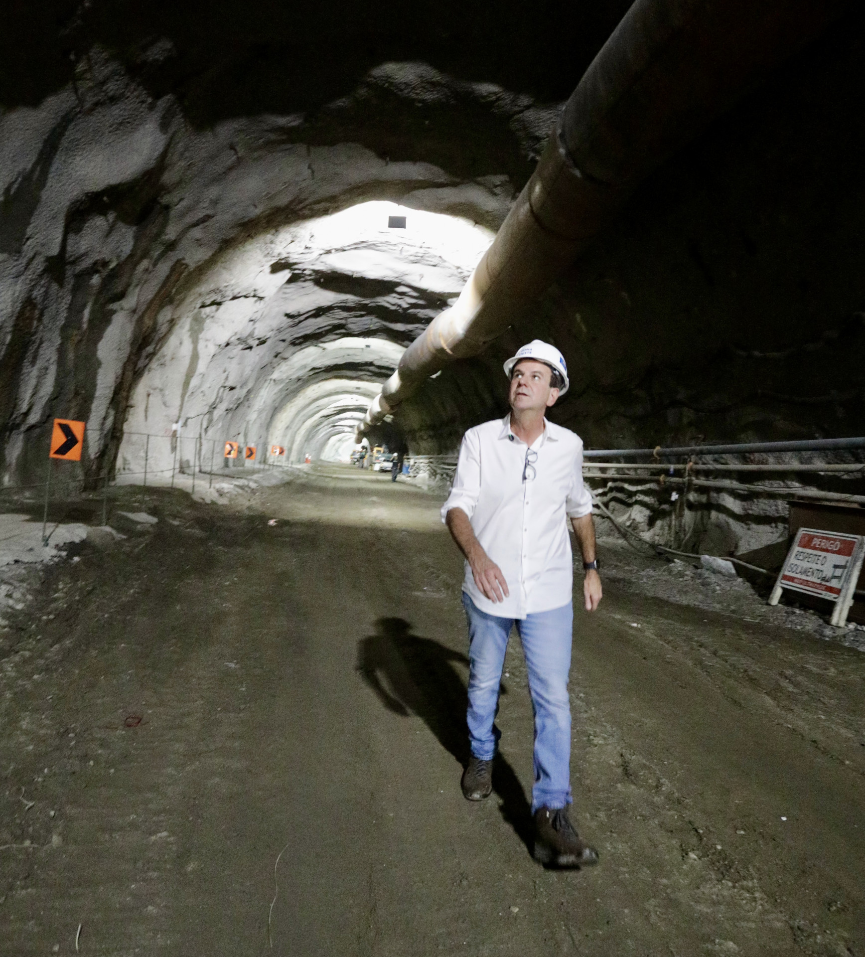 Eduardo Paes visita obra de túnel em Campo Grande, nesta sexta-feira (20)
 - Divulgação
