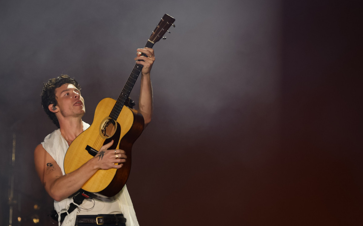  Shawn Mendes se apresenta no palco Mundo do Rock in Rio 