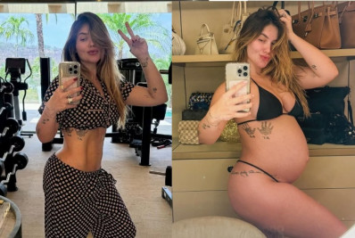 Virgínia exibe corpo sarado após o parto