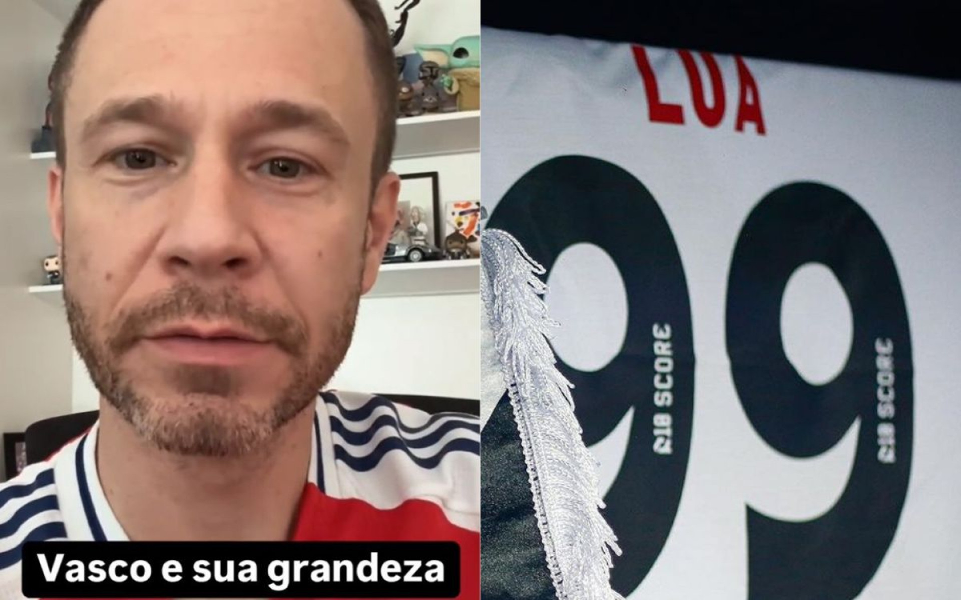 Uniforme do Vasco apoiava a campanha 'De Olho nos Olhinhos' - Reprodução / Instagram