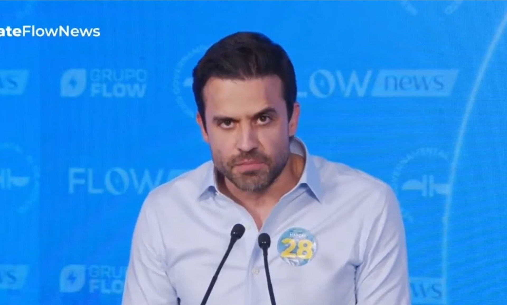 Pablo Marçal fez acusações ao atual prefeito de São Paulo, Ricardo Nunes, antes da confusão - Reprodução/DebateFlowNews