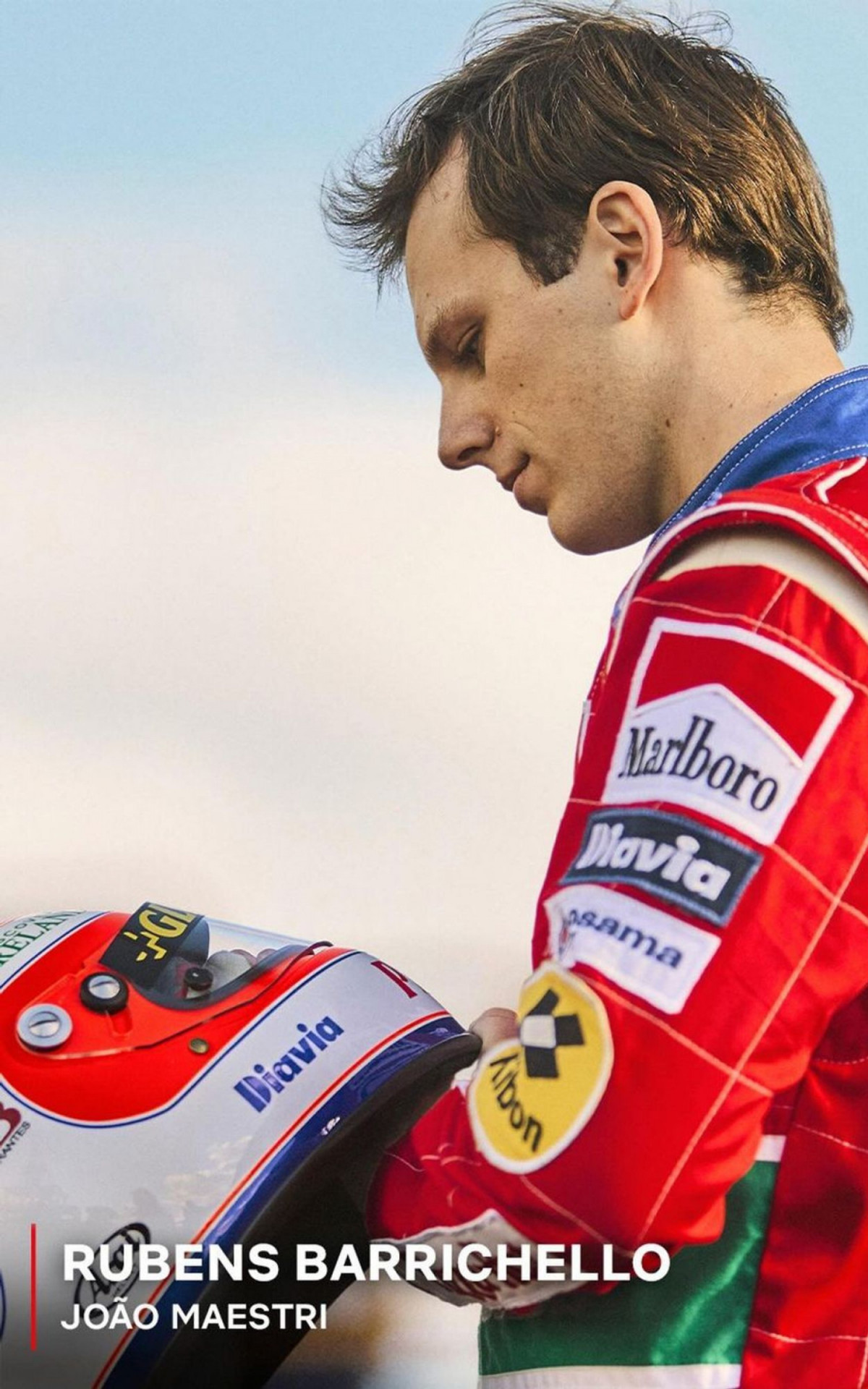 João Maestri é o piloto Rubens Barrichello, amigo de Senna e que sofreu grave acidente dois dias antes da morte de Senna