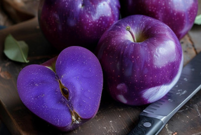 Falsas maçãs roxas viralizam nas redes sociais e fascinam internautas; entenda