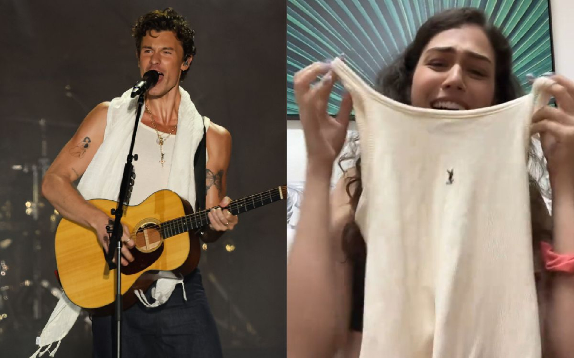 Fã consegue pegar camiseta usada por Shawn Mendes no Rock in Rio mesmo depois do show acabar - Renan Areias/Agência O Dia / Reprodução/TikTok