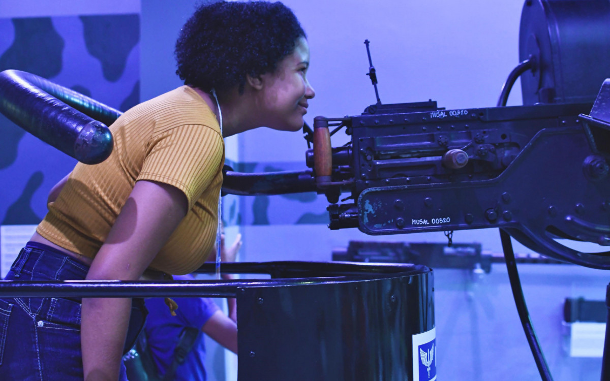 Quesia de Paula da Silva elogiou o passeio ao museu. Ela quer ser militar e achou os assuntos interessantes